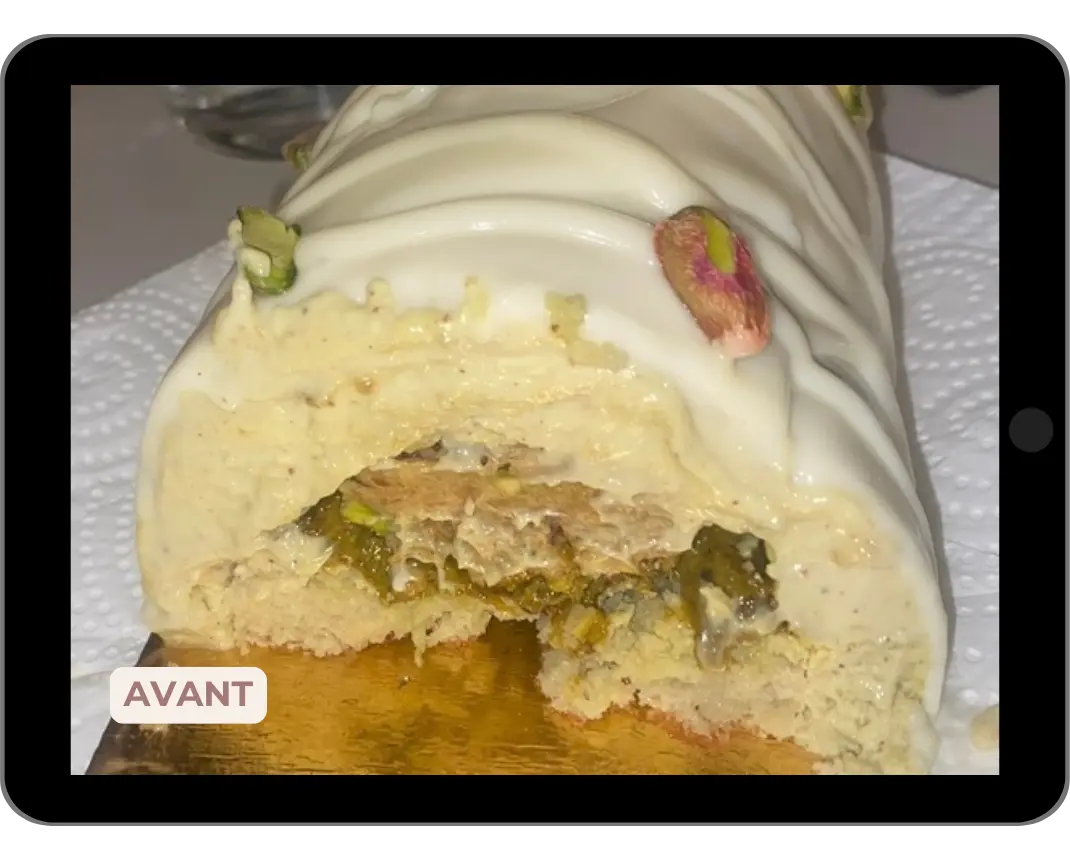 avant - bûche de noël